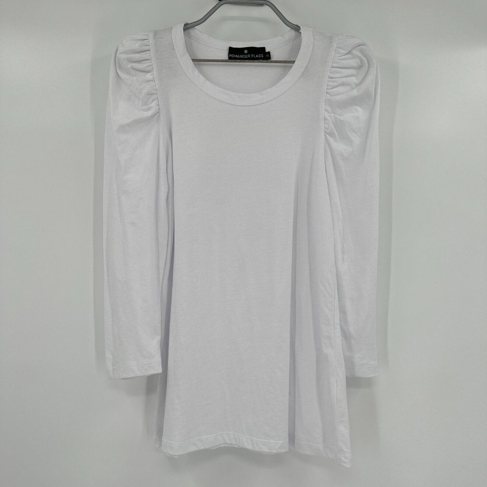 Pomander Place by Tuckernuck White Vesty Long Sleeve Crew T-Shirt sz XS NEW NWOT